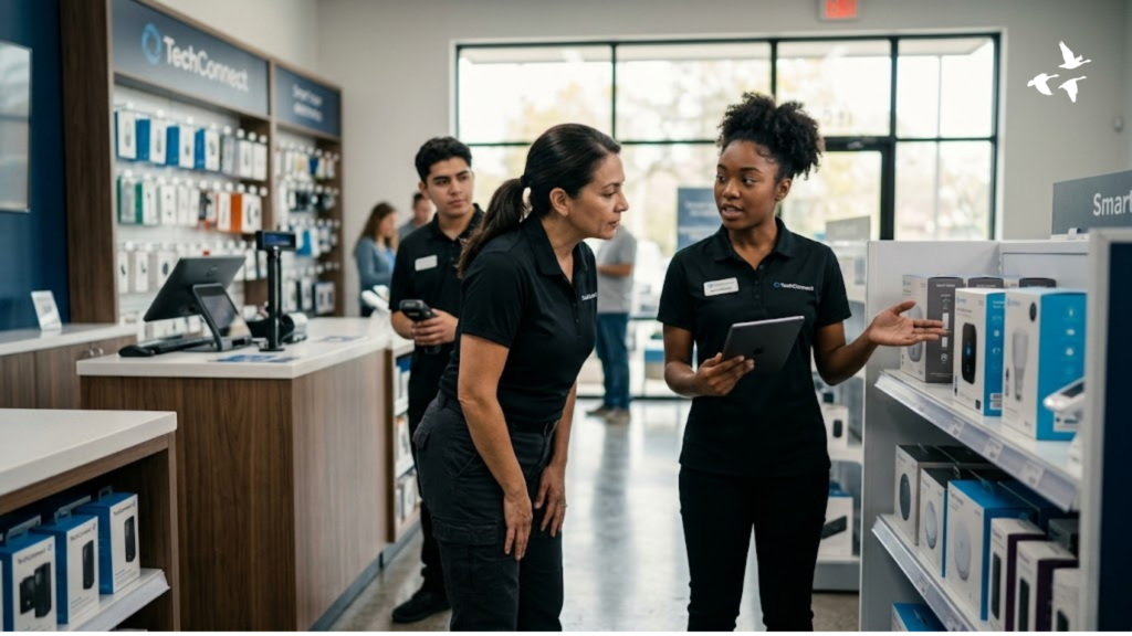 frontline leaders guiding team in franchise environment